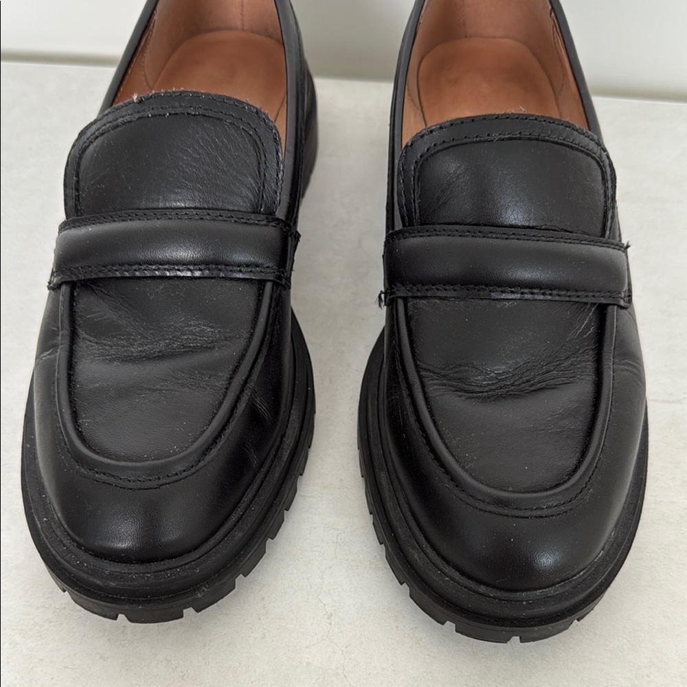 Madewell Bradley Lugsole Black Chunky Slip-On Loafers - Picture 4 of 7